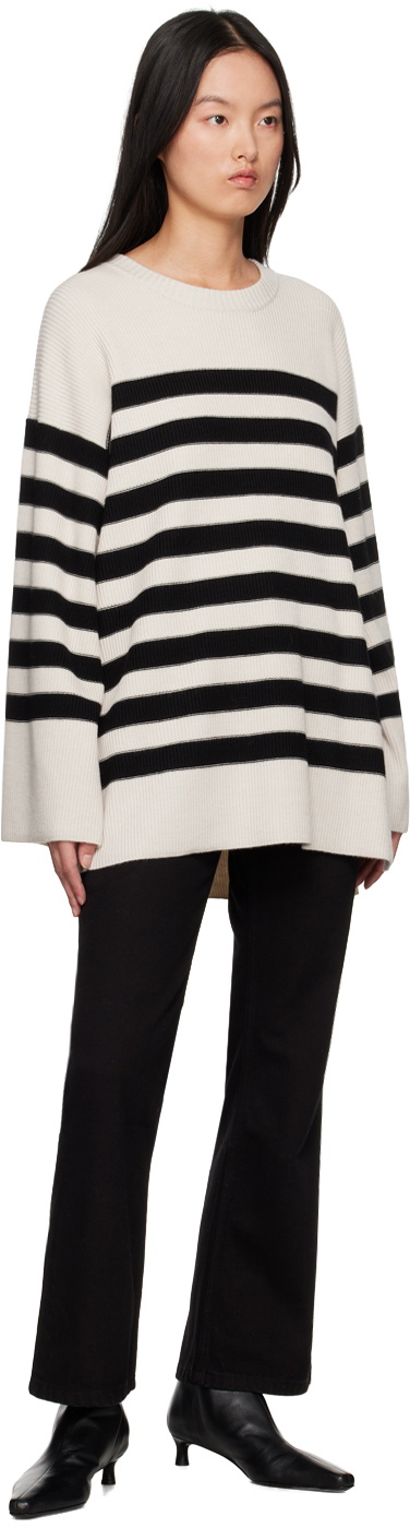 by Malene Birger Beige Black Leon Sweater by Malene Birger