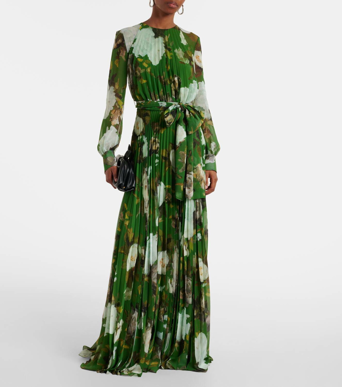 Erdem Belted floral gown