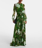 Erdem Belted floral gown