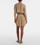 Rabanne Crochet embellished cropped cardigan