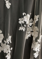 Marques' Almeida Floral Sequin-embellished Mesh Midi Skirt Silver