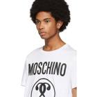 Moschino White Double Question Mark T-Shirt