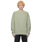 Jil Sanderand Green and Beige Wool Sweater
