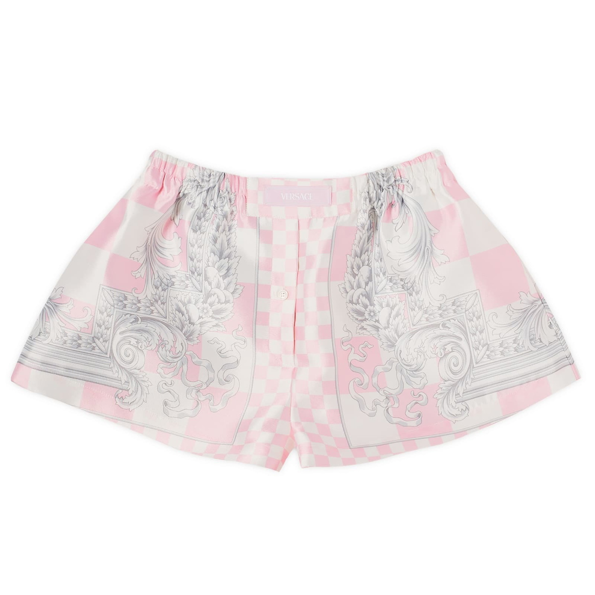 Versace Women's Baroque Printed High Waisted Shorts in Versace Women's Baroque Printed High Waisted Shorts in