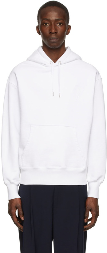 Photo: AMI Paris White Ami De Cœur Hoodie