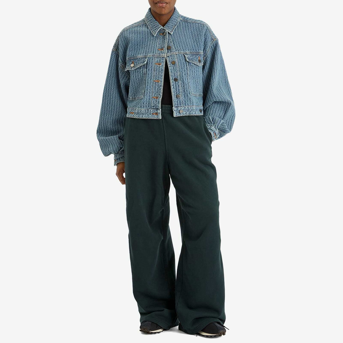 Daily Paper Women's Relaxed Denim Jackets in Light Blue
