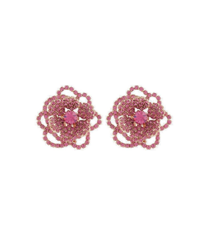 Photo: Magda Butrym Floral crystal-embellished clip-on earrings