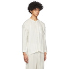 Homme Plisse Issey Miyake White Edge Shirt