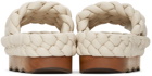 Chloé Off-White Wavy Braided Leather Platform Sandals