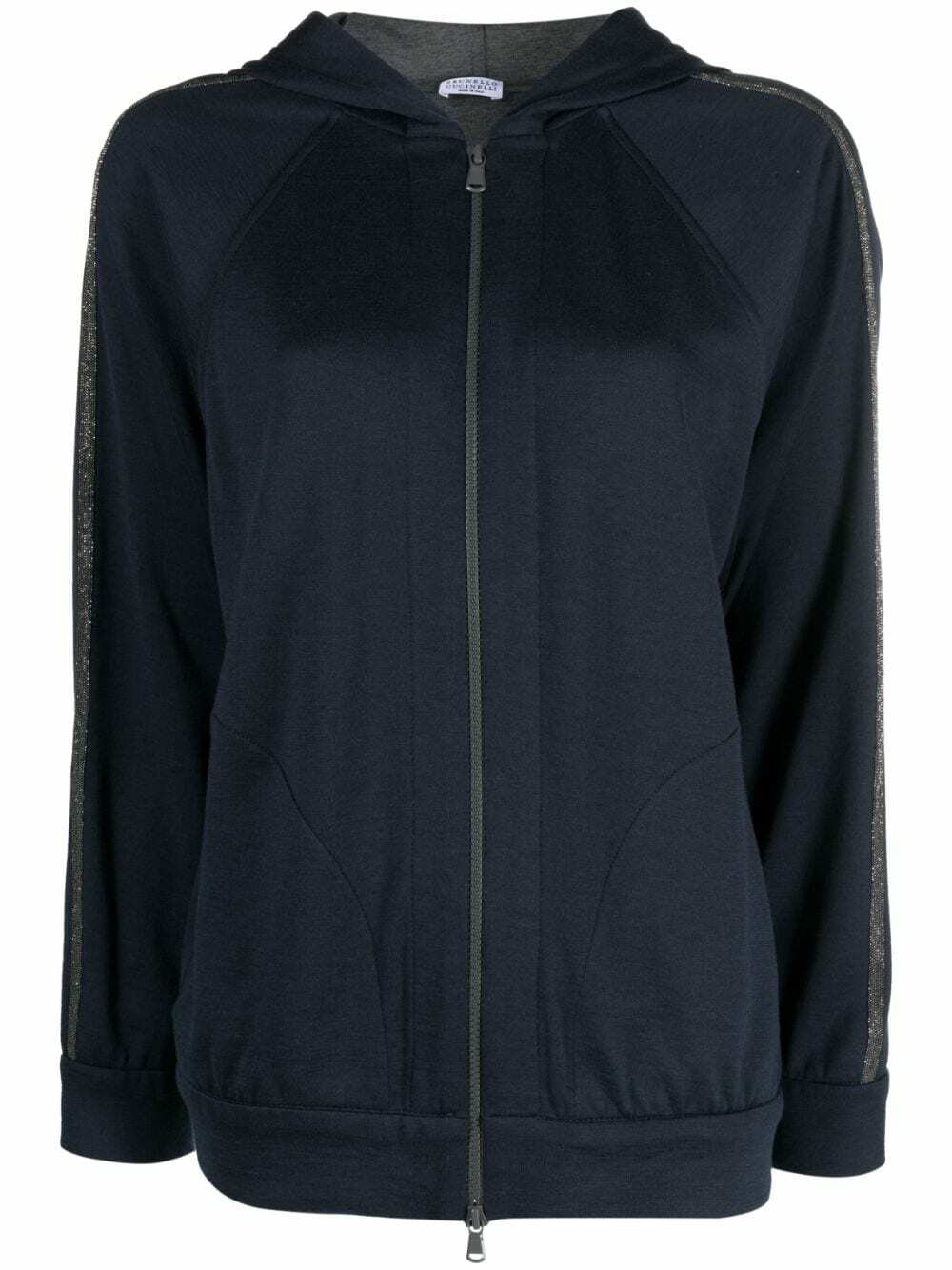 パーカー・フーディ BRUNELLO CUCINELLI COTTON BLEND ZIPPED HOODIE BRUNELLO CUCINELLI Cotton-Blend Jersey Zip-Up Hoodie for Men