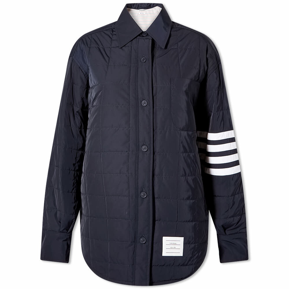 Thom Browne Women's Quilted Down Jacket in Navy Thom Browne