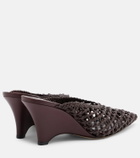 Le Monde Béryl Victoria leather wedge mules