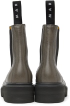 Marni Gray O-Ring Chelsea Boots