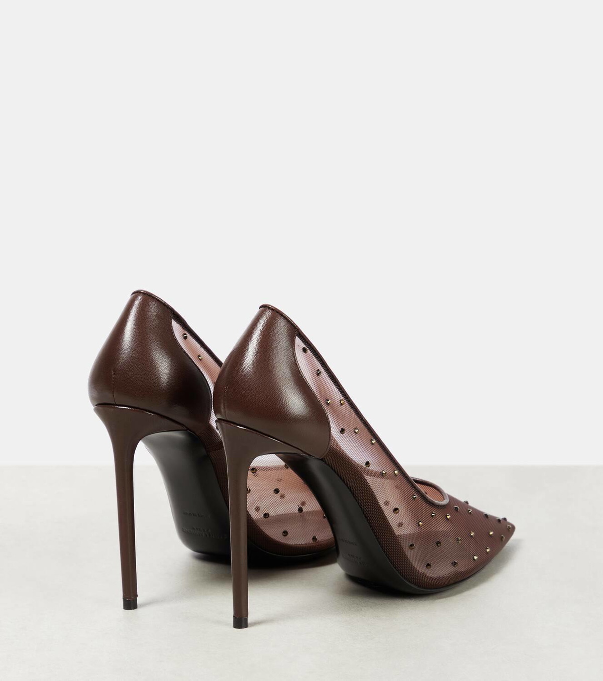 Saint Laurent Anja 105 embellished mesh pumps Saint Laurent