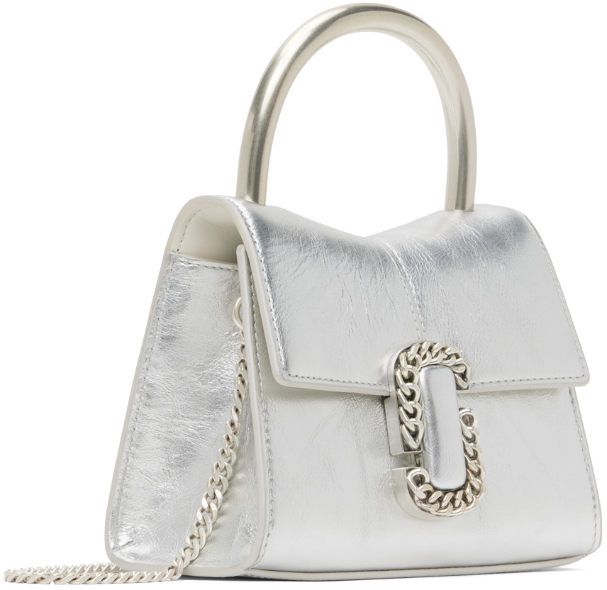 Marc Jacobs Silver 'The St. Marc Mini' Top Handle Bag Marc Jacobs