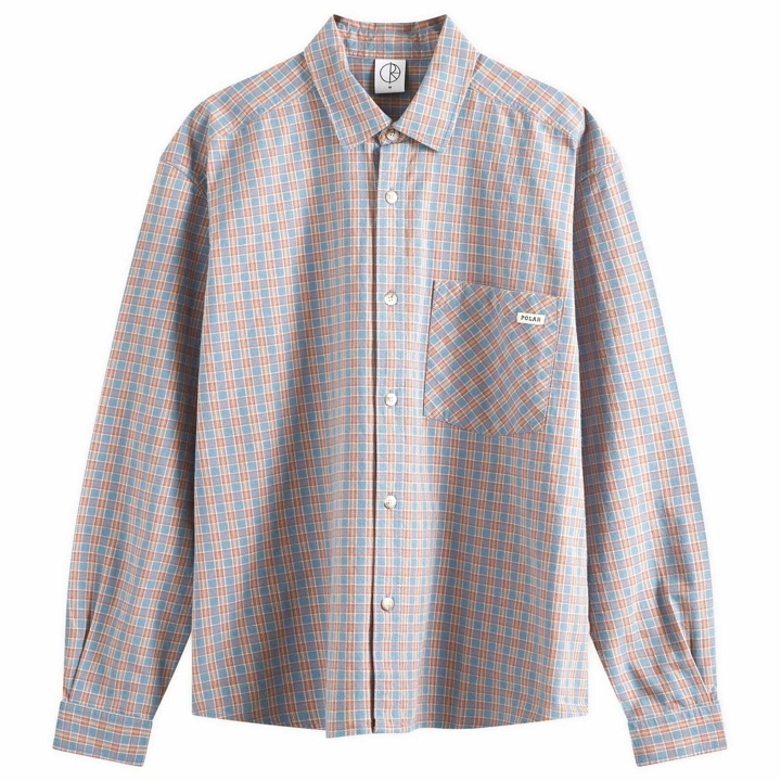 Photo: Polar Skate Co. Men's Mitchell Check Shirt in Blue/Rust