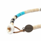 Mikia Men's Heishi Bracelet in Fossil Jasper/Turquoise
