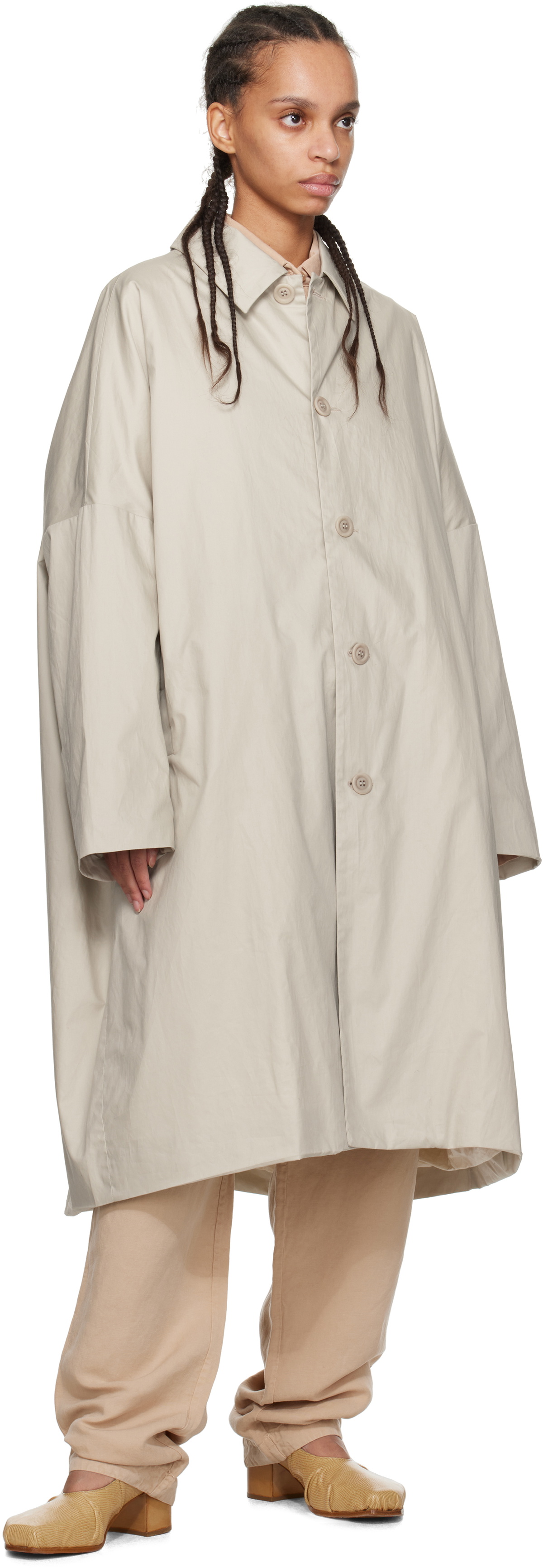 CASEY CASEY Beige Big Blobby Coat CASEY CASEY