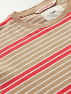 Folk - Striped Cotton-Jersey T-Shirt - Brown