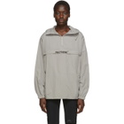 Polythene* Optics Grey Half-Zip Windbreaker Jacket