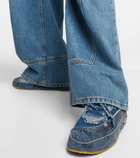 Loewe - Distressed denim sneakers