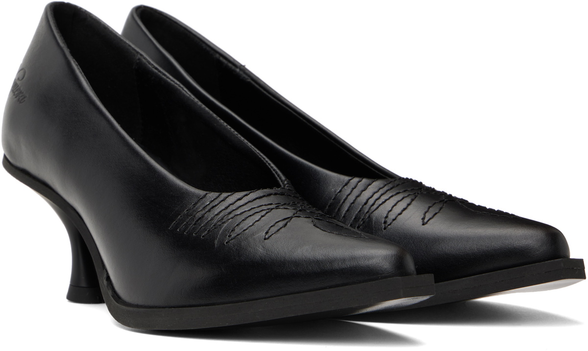 VAQUERA Black Cowgirl Kitten Heels