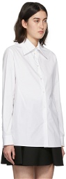 Valentino White Detachable Collar Poplin Shirt