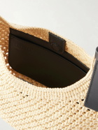 LOEWE - Paula's Ibiza The Punch Hole Leather-Trimmed Raffia Tote Bag