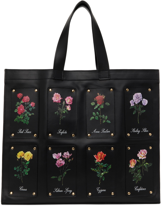 Photo: Ernest W. Baker Black Patched Rose Tote