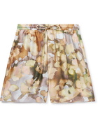 Nanushka - Doxxi Printed Silk-Twill Shorts - Brown