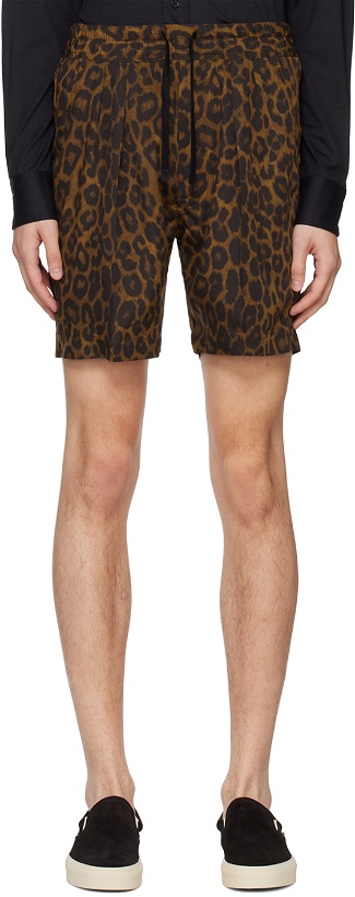 Photo: TOM FORD Brown Leopard Shorts