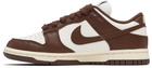 Nike White & Brown Dunk Low Sneakers