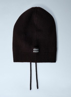 Miu Miu Logo Motif Beanie Hat