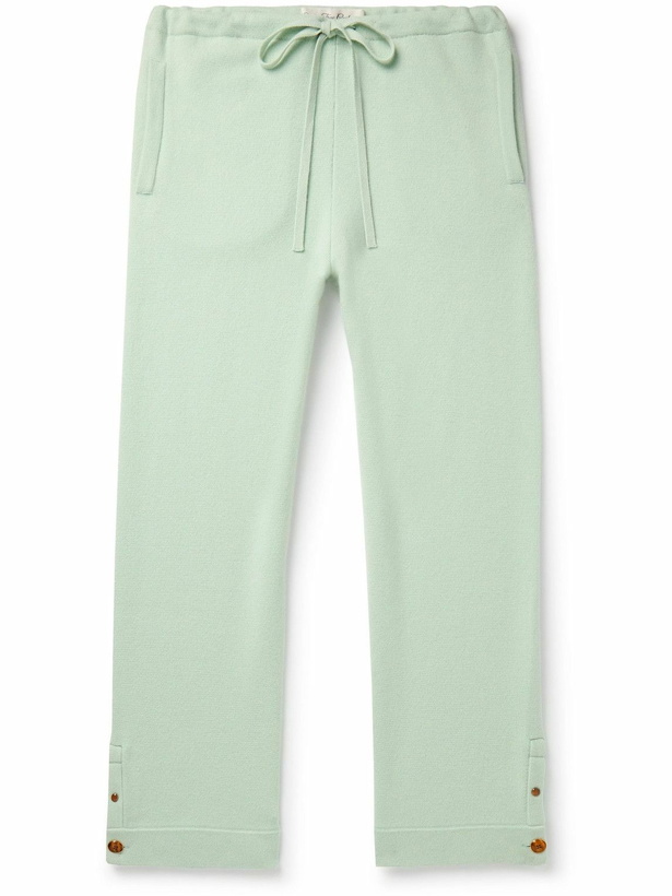 Photo: God's True Cashmere - Straight-Leg Cashmere Drawstring Trousers - Green