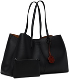 BOSS Black Grained Leather Shopper Tote