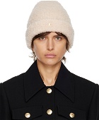 LOW CLASSIC Off-White Fluffy Beanie