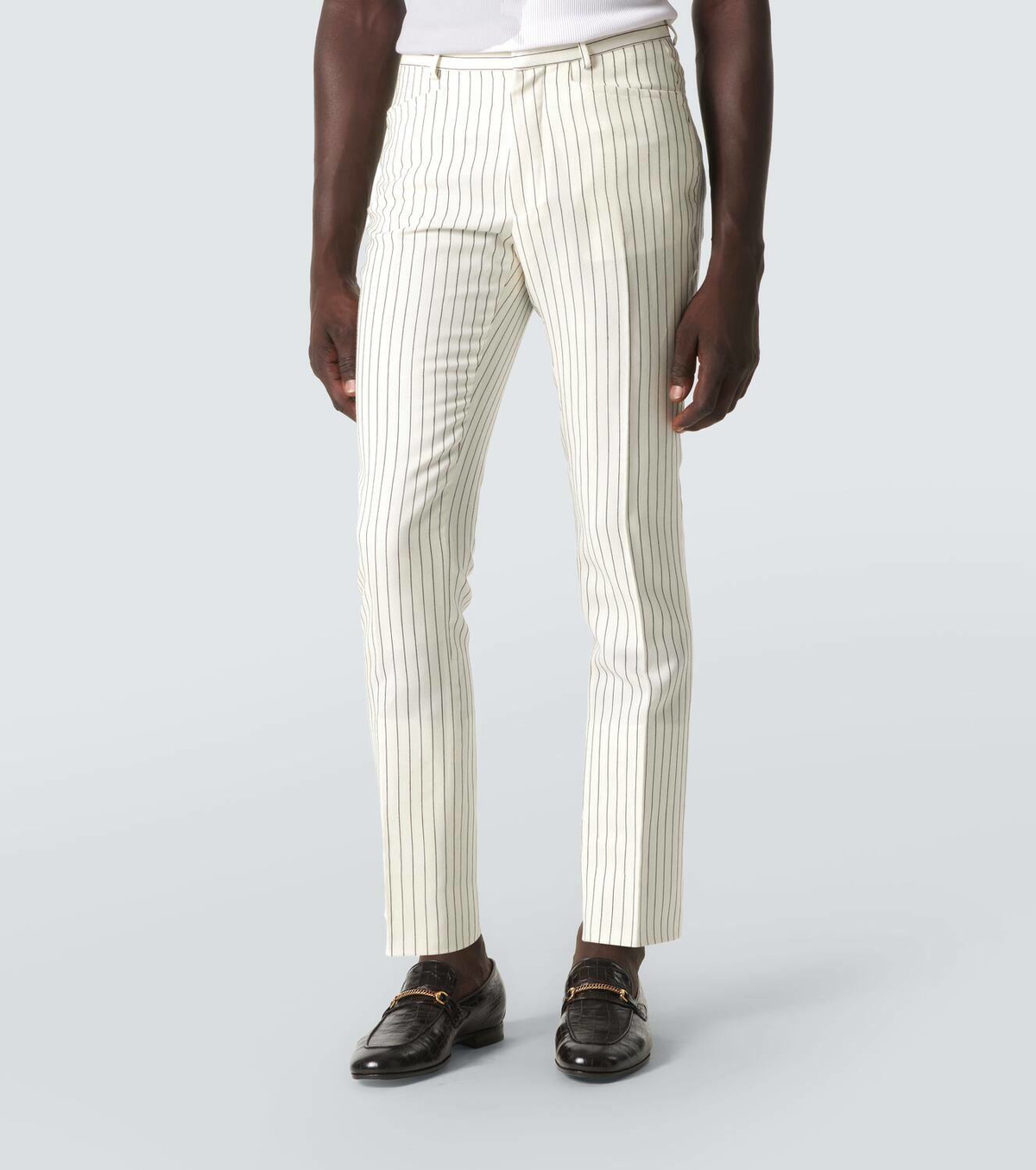 パンツ Tom Ford Pantalone Rigato In Lana Tom Ford Dyllan wool and silk organza straight pants TOM FORD