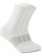 Lululemon - Three-Pack Power Stride PerformaHeel™ Socks - White