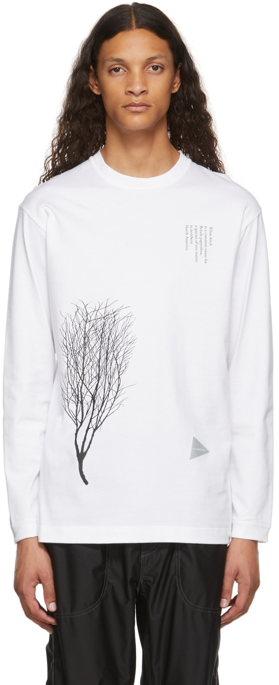 and Wander White Tree Long Sleeve T-Shirt and Wander