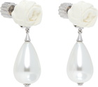 SHUSHU/TONG YVMIN Edition Paper Ball Faux-Pearl Pendant Earrings