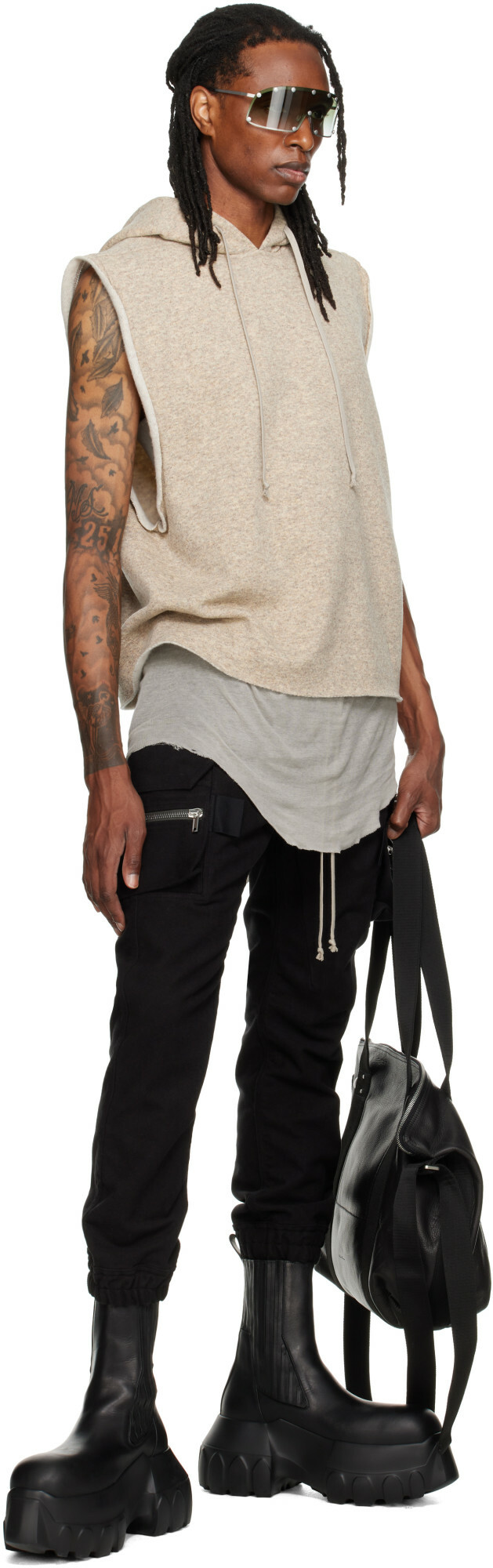 Rick Owens Black Tower Mastodon Cargo Pants