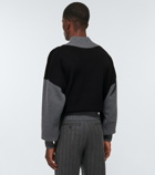 Alexander McQueen Colorblocked cotton sweater