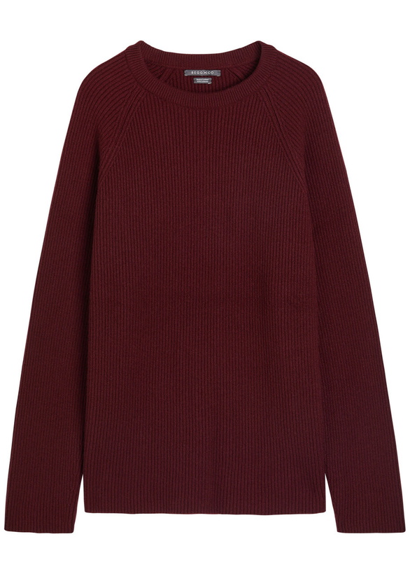 Photo: Begg & CO Magnus Cashmere Sweatshirt Burgundy