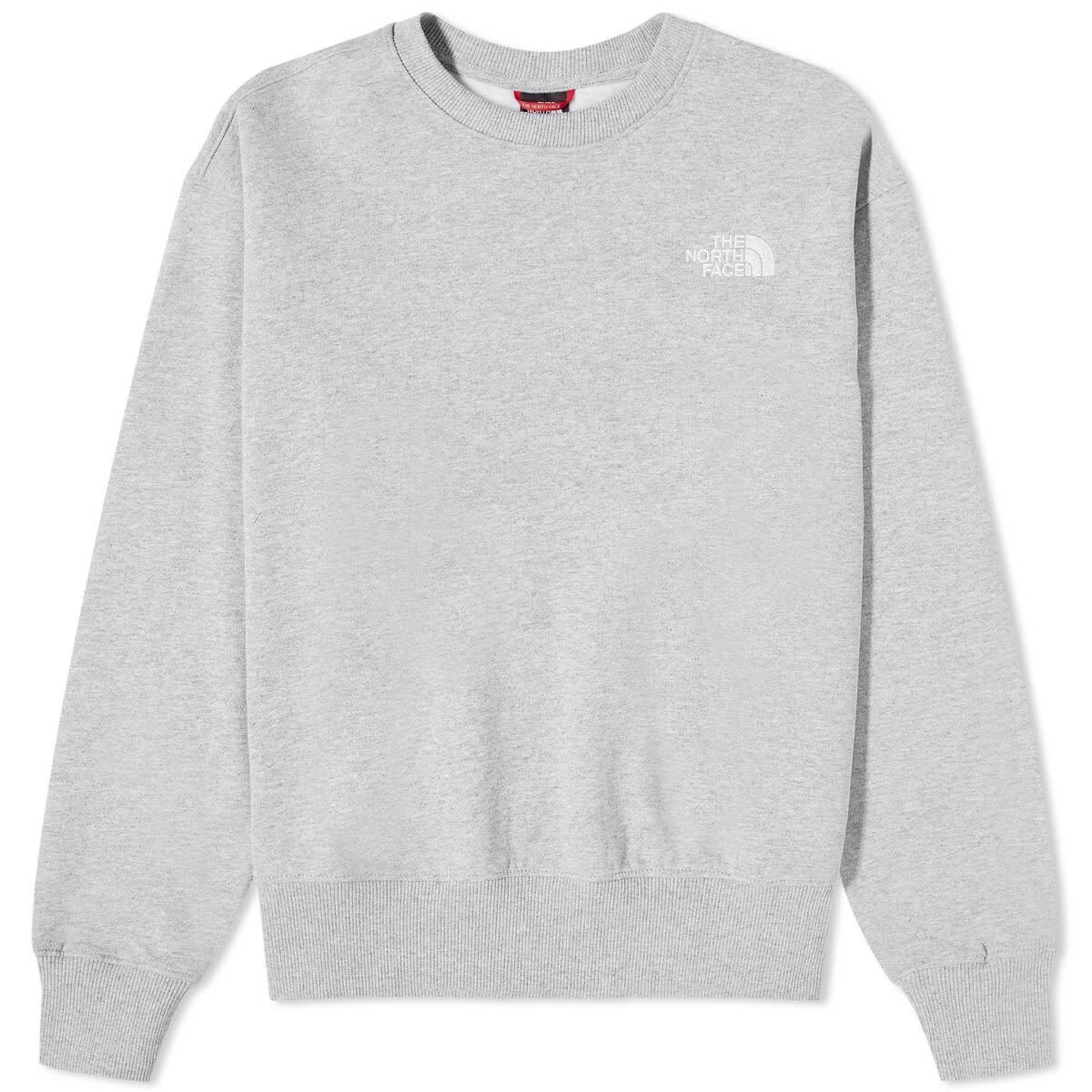 The North Face Women's Essential Crew Sweat in Light Grey Heather