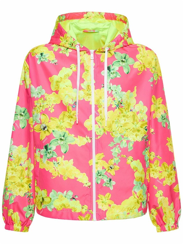 Photo: VERSACE - Orchid Print Tech Hooded Jacket