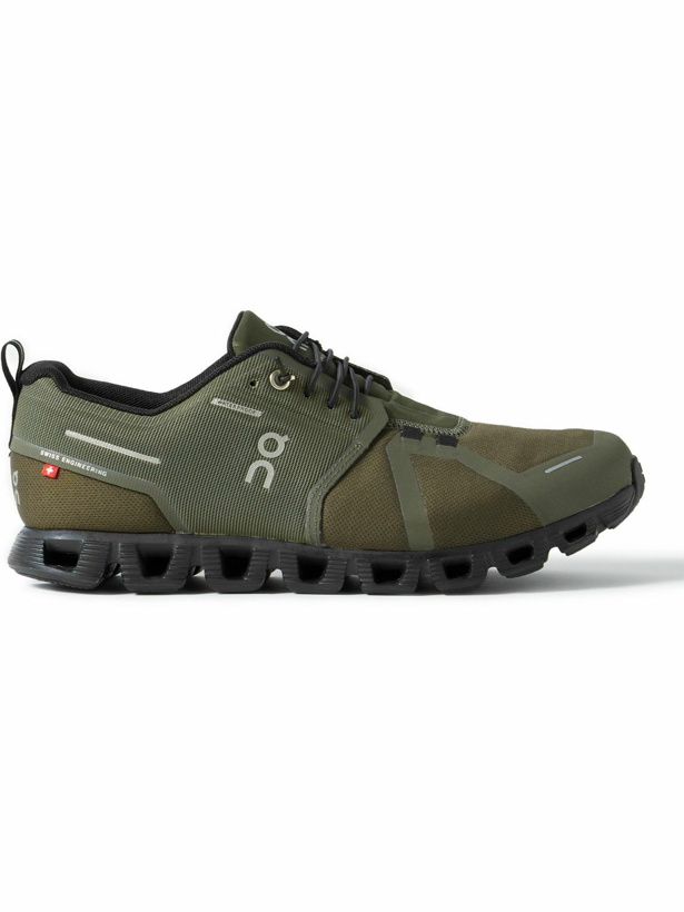 Photo: ON - Cloud 5 Rubber-Trimmed Mesh Running Sneakers - Green