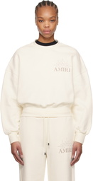AMIRI Off-White 'Amiri' Starburst Cropped Sweatshirt