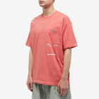 Men's AAPE Now Silicone Badge Pocket T-Shirt in Spiced Coral
