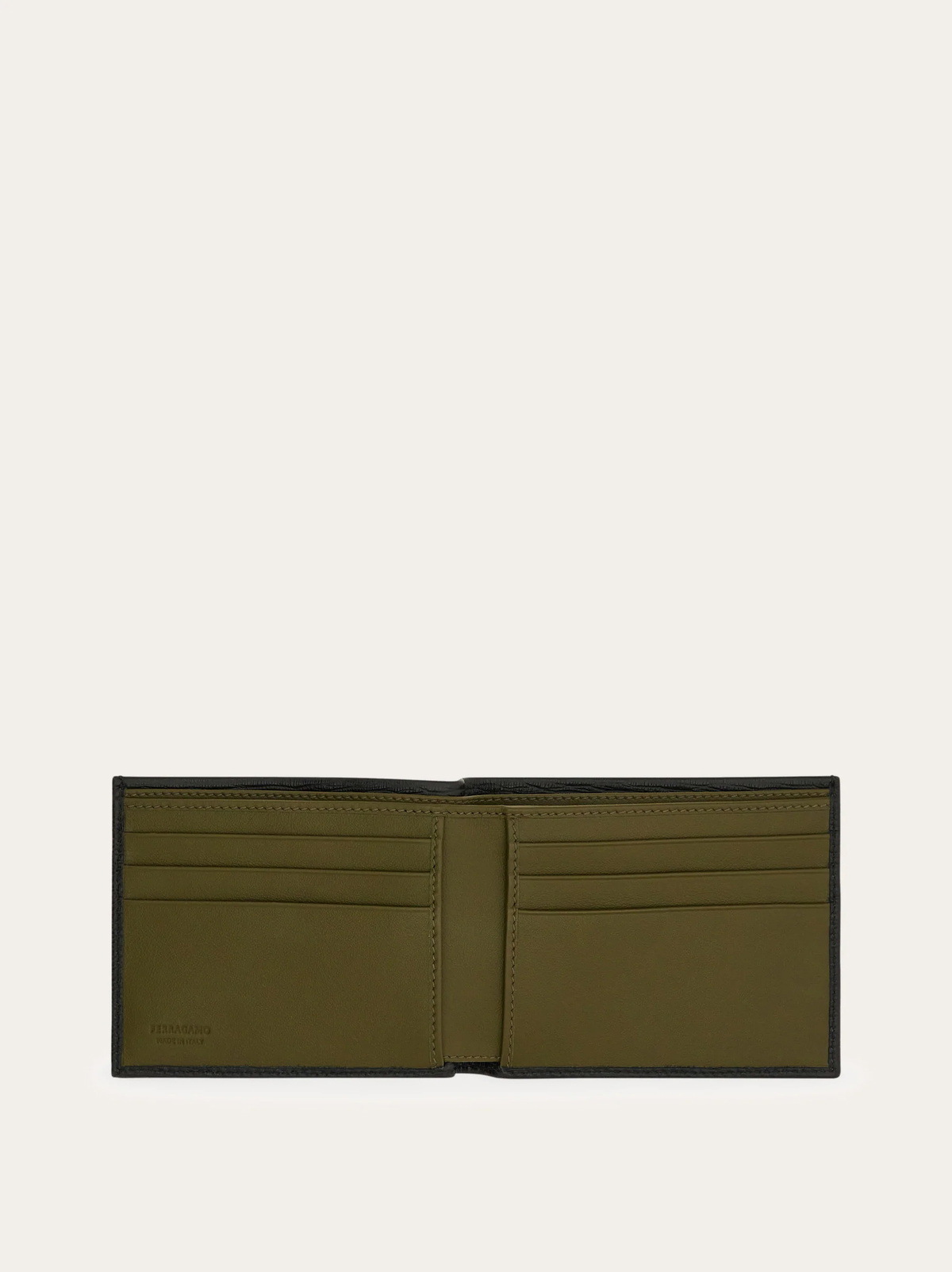 Ferragamo Mens Gancini wallet in Black