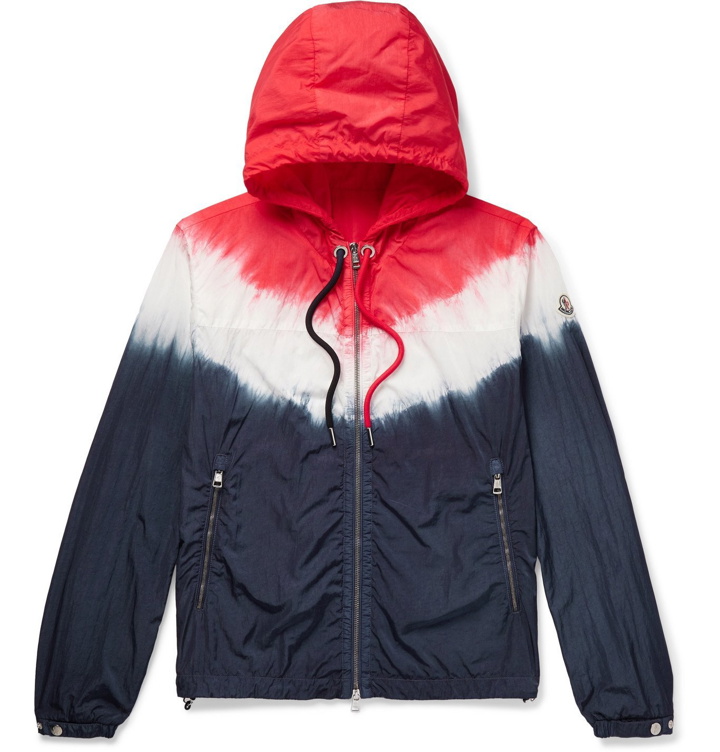 Photo: Moncler - Slim-Fit Tie-Dyed Shell Hooded Windbreaker - Blue